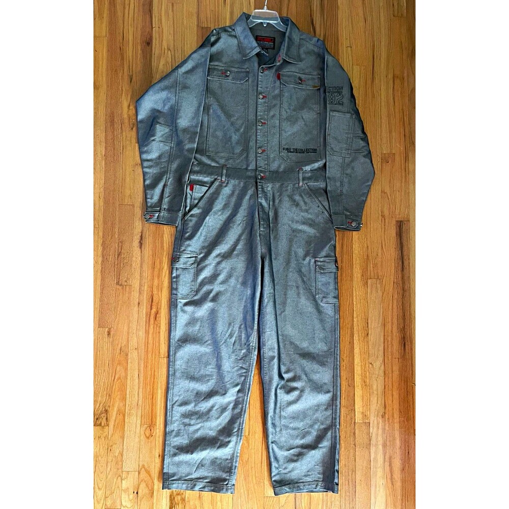 Vintage Y2K FUBU Utility Coveralls - 2XL - Gray - NWOT - The Collection Series
